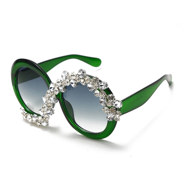 Women's Round Sunglasses – Retro Metal Frame UV400 – side view