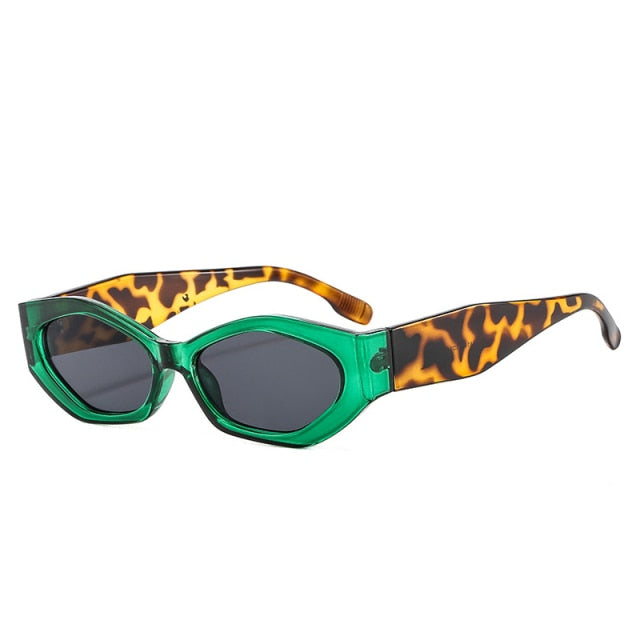 Women's Geometric Polygon Sunglasses – Fashion UV Style – side view