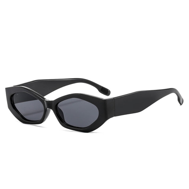 Women's Geometric Polygon Sunglasses – Fashion UV Style – full length view