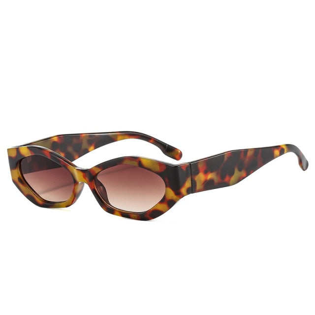 Women's Geometric Polygon Sunglasses – Fashion UV Style – detail view