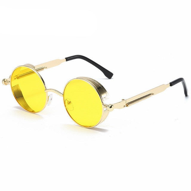 Unisex Steampunk Sunglasses – Metal Frame Festival Retro – back view