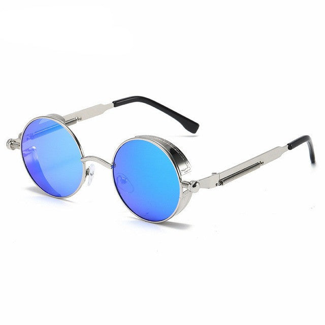 Unisex Steampunk Sunglasses – Metal Frame Festival Retro – close-up detail