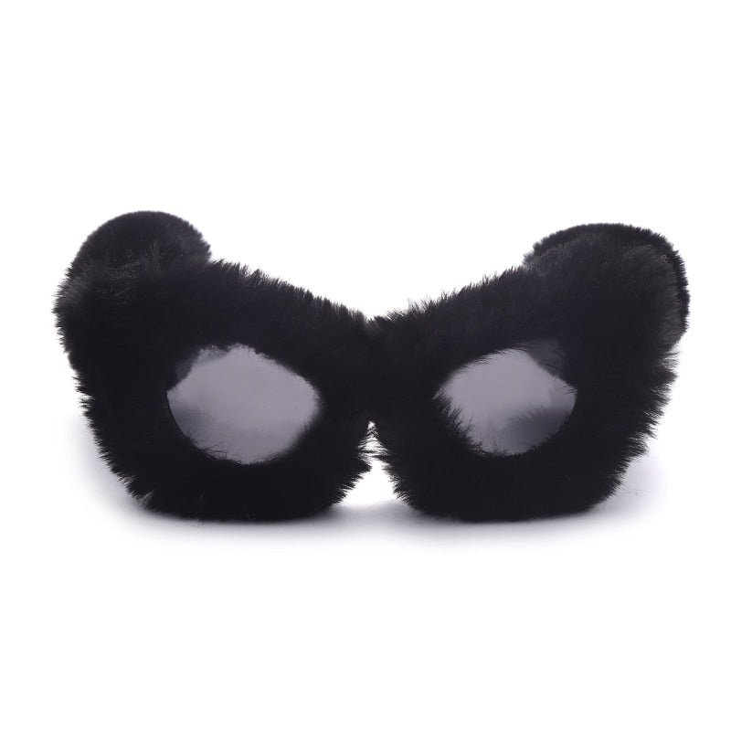 Women's Fur Frame Sunglasses – Fashion Statement Everyday – front view