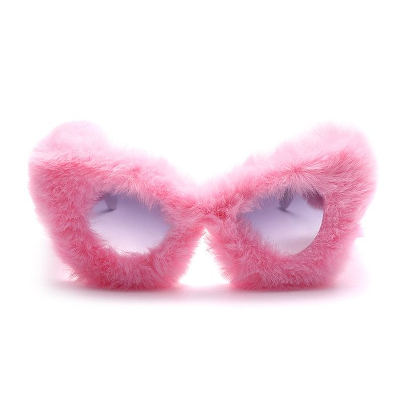Women's Fur Frame Sunglasses – Fashion Statement Everyday – close-up detail