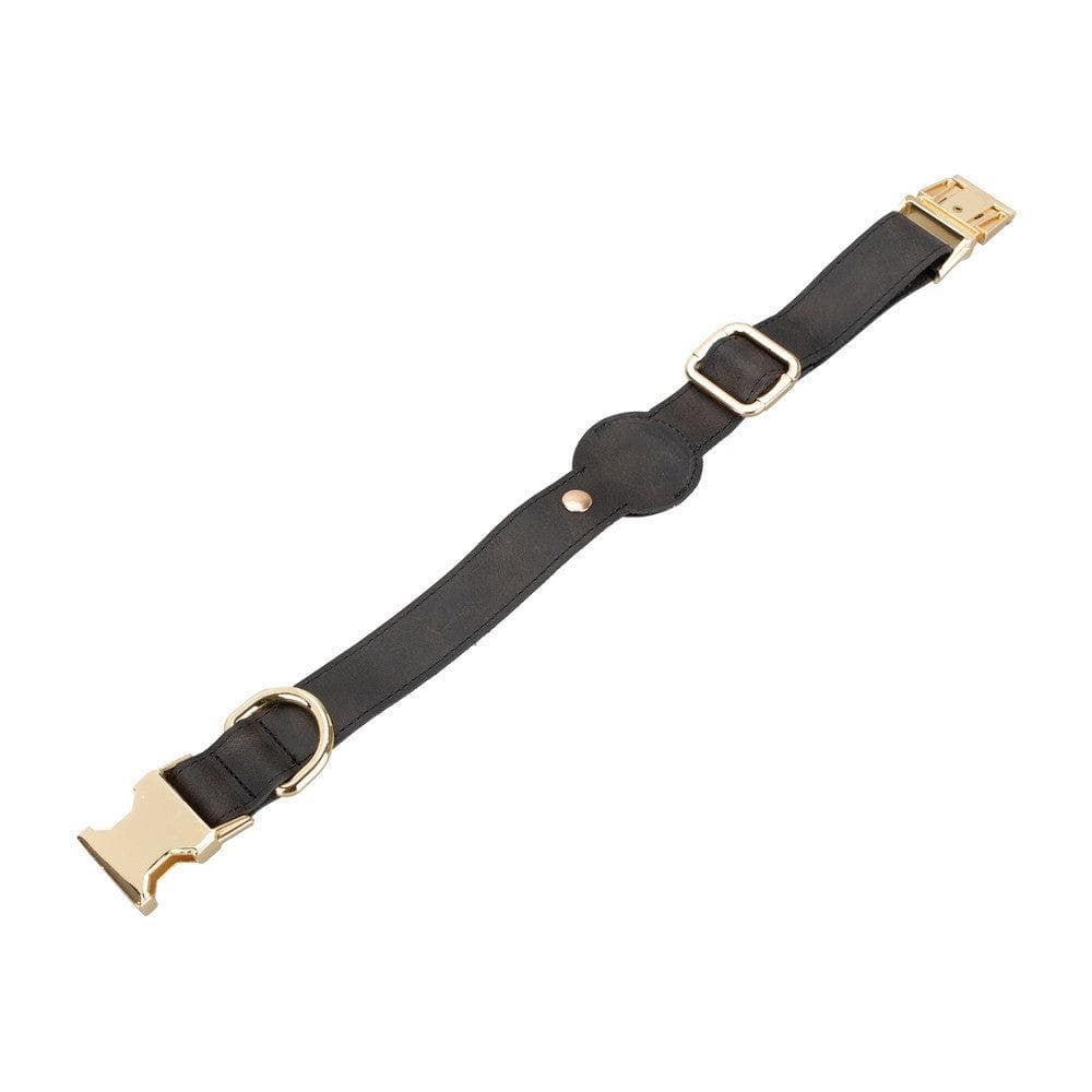 Leather Dog Collar in Charcoal