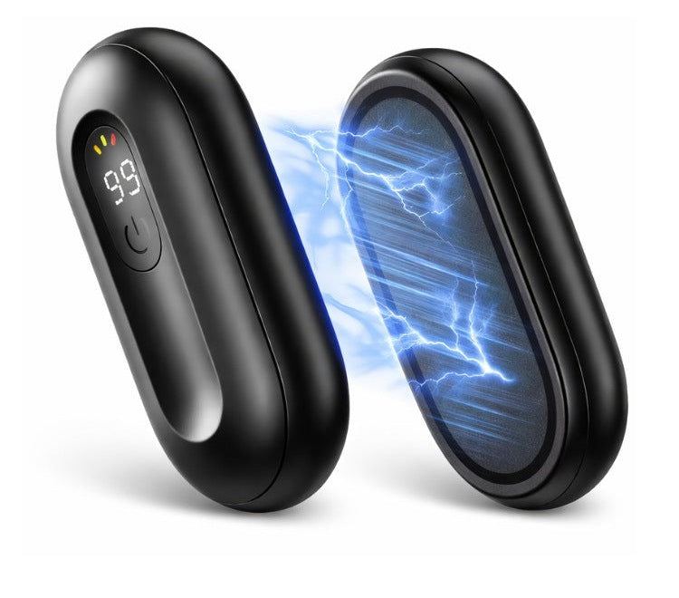 Two rechargeable hand warmers with a display and a magnet - view 4