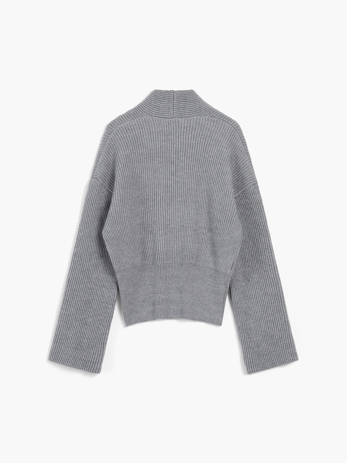 Women's ribbed wrap front cardigan with a V-neck and wide waistband