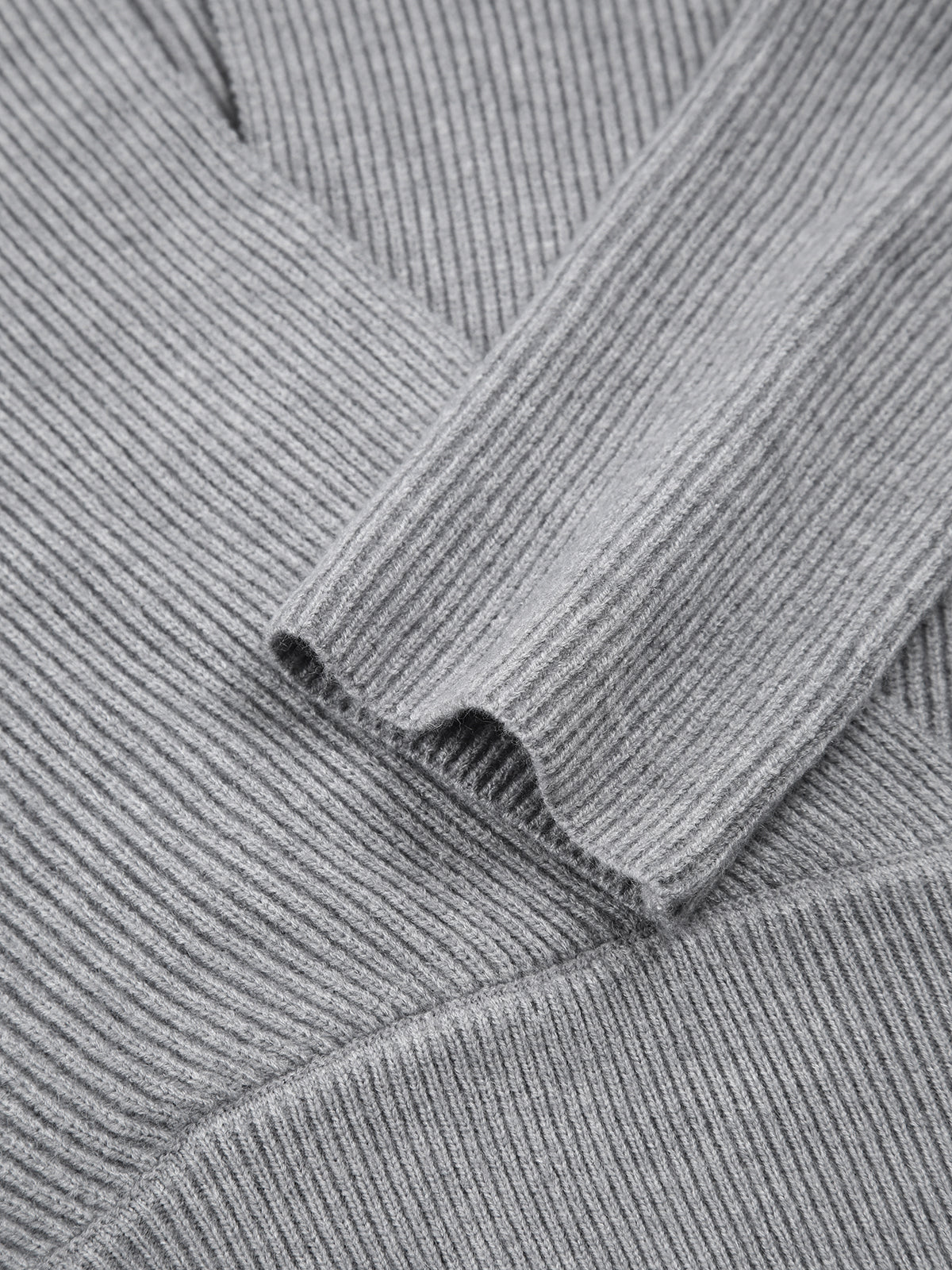 Women's ribbed wrap front cardigan with a V-neck and wide waistband
