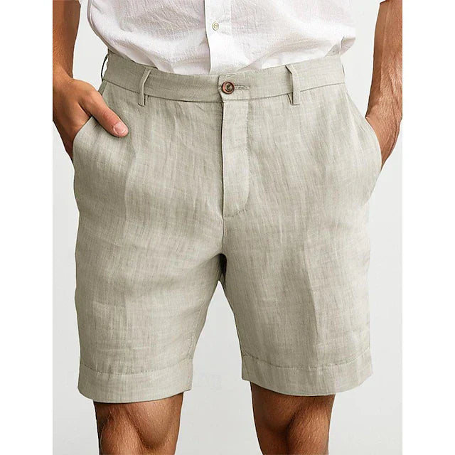 Men's Linen Shorts – Breathable & Elegant – Summer Look for Leisure & - front view