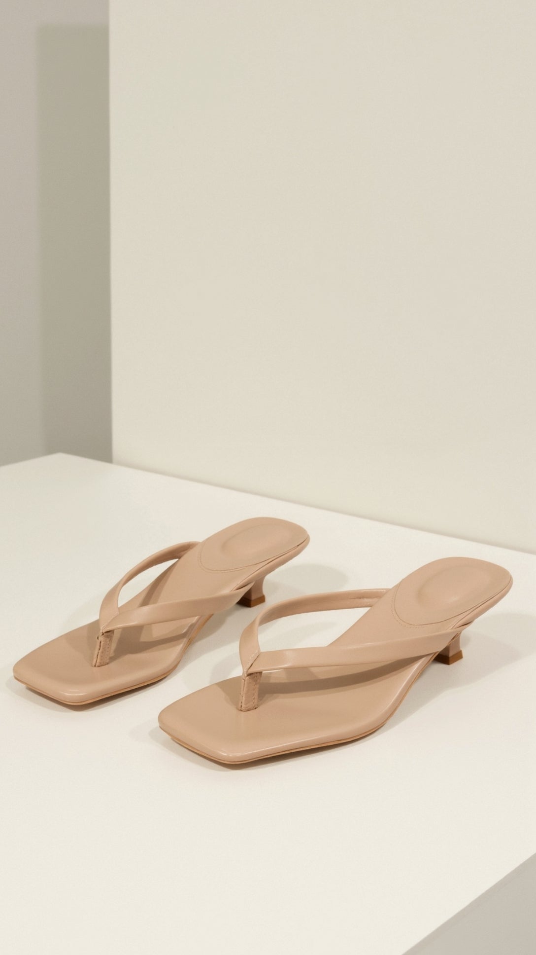 Women's Toe Post Kitten Heel Sandals - product view | SAINT DOR