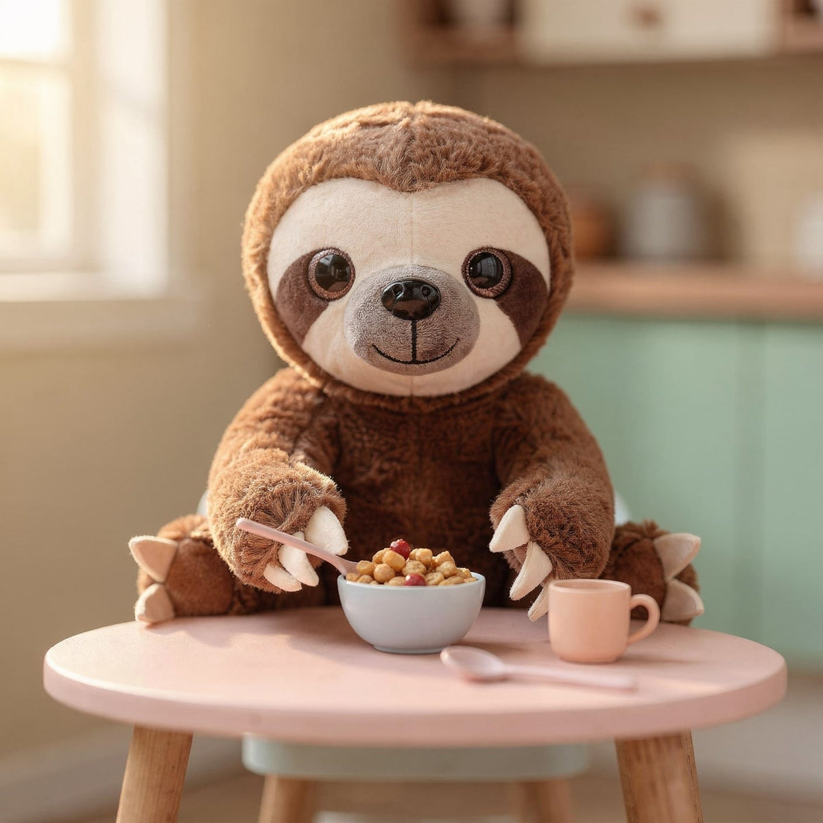 25 cm sloth soft toy with soft claws - view 4