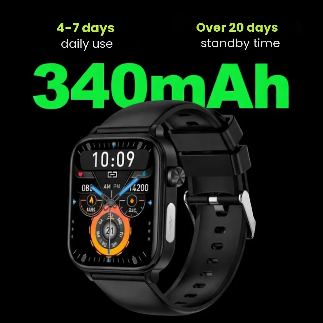 340mAh battery of the SOS smartwatch
