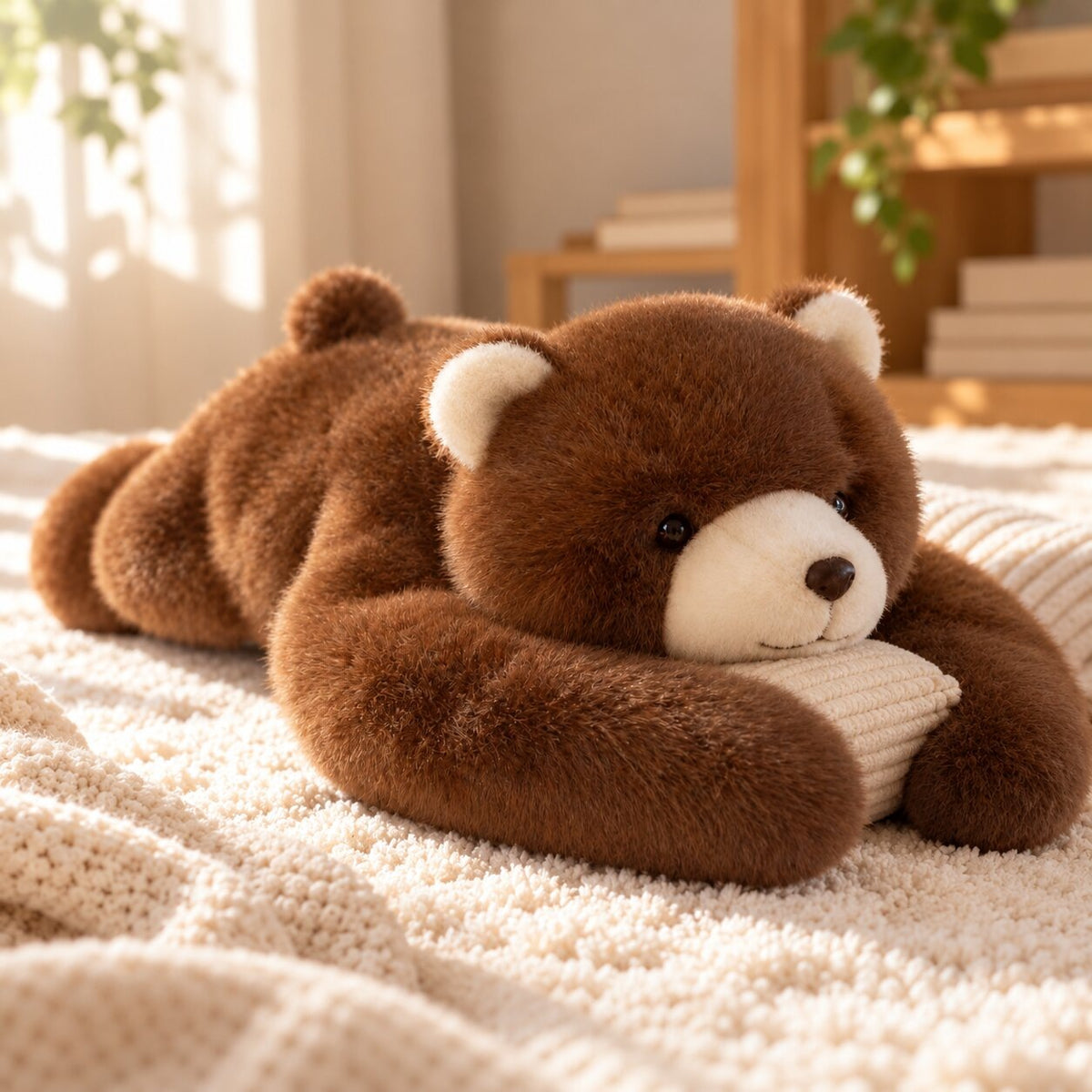 Soft toy with extra long arms for stress relief - bear