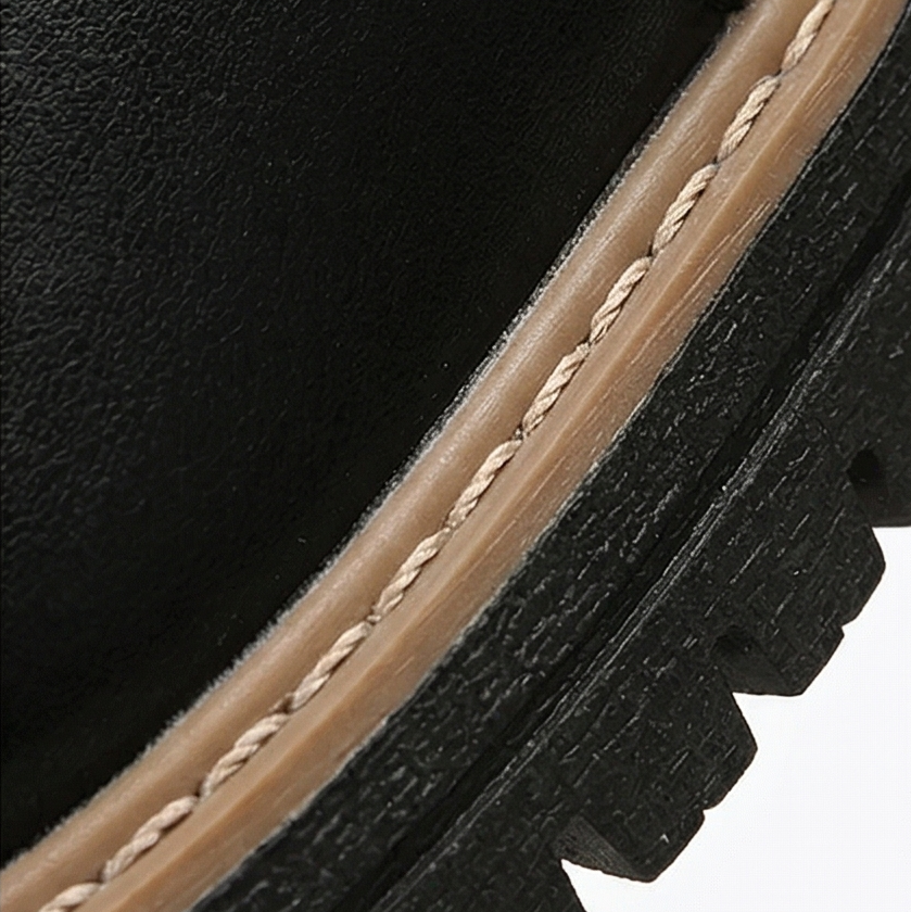 Women's side zip platform ankle boots - detail