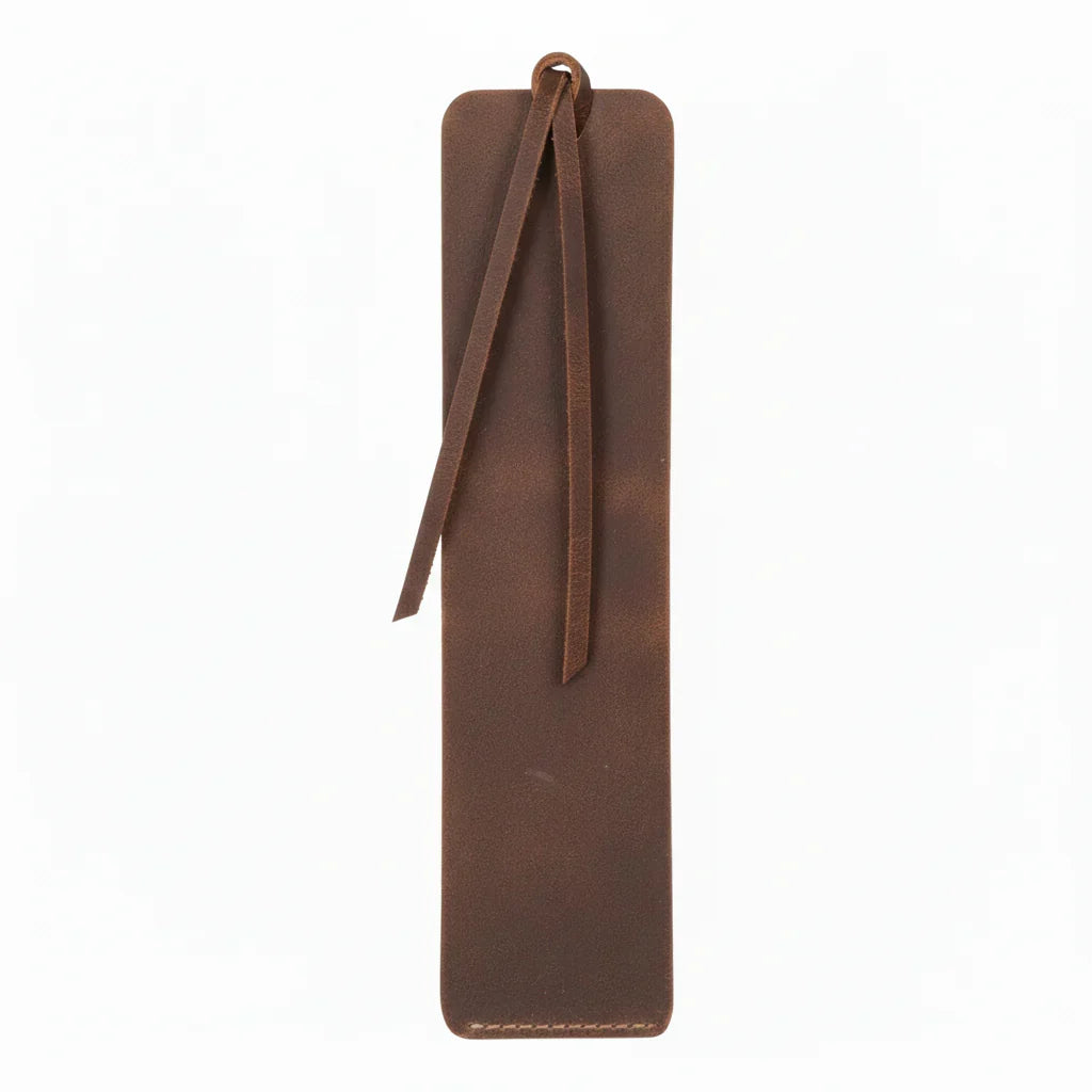 Leather Bookmark in Brown