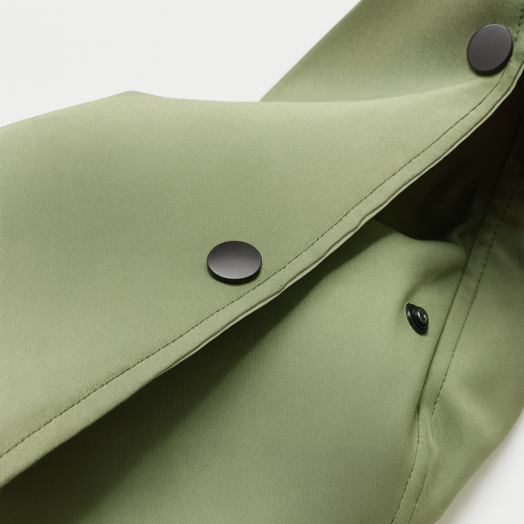 Women's two-tone hooded jacket with a wide collar and drawstring waist