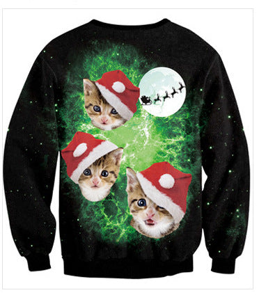 Unisex ugly Christmas jumper with an all-over 3D festive print