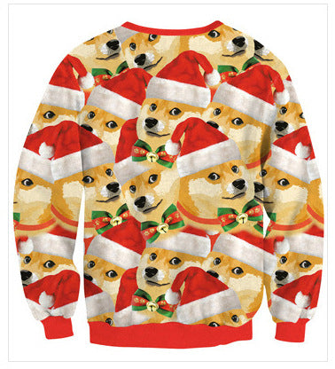 Unisex ugly Christmas jumper with an all-over 3D festive print
