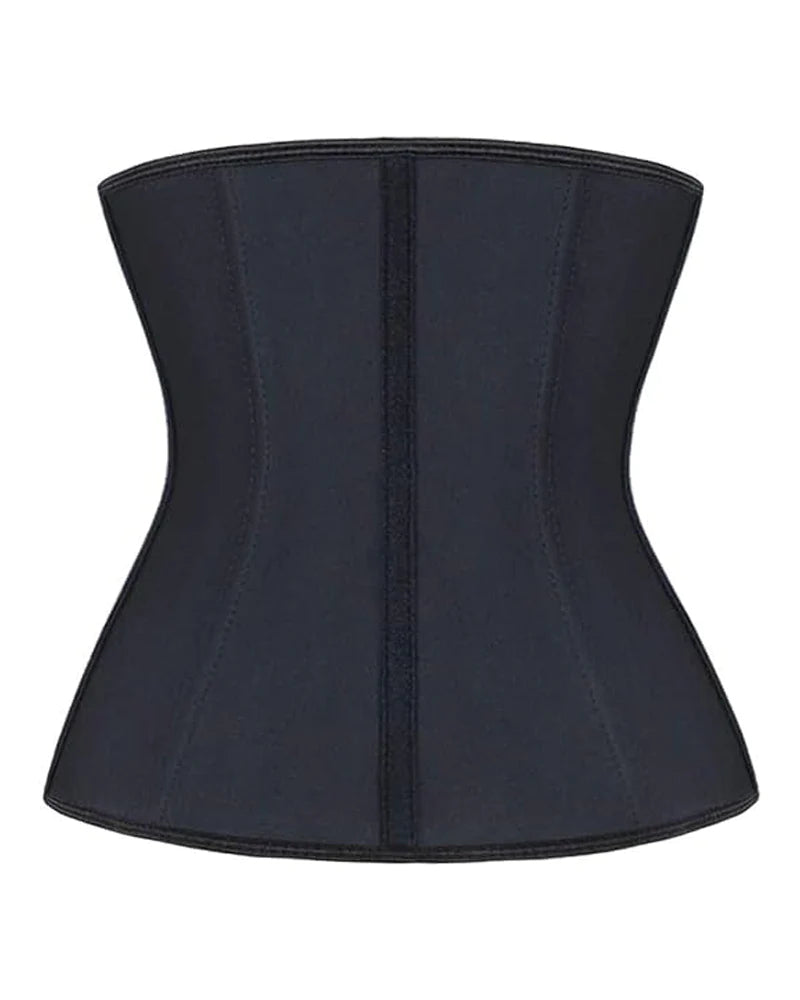 Underbust waist cincher with boning and a three-row hook-and-eye front