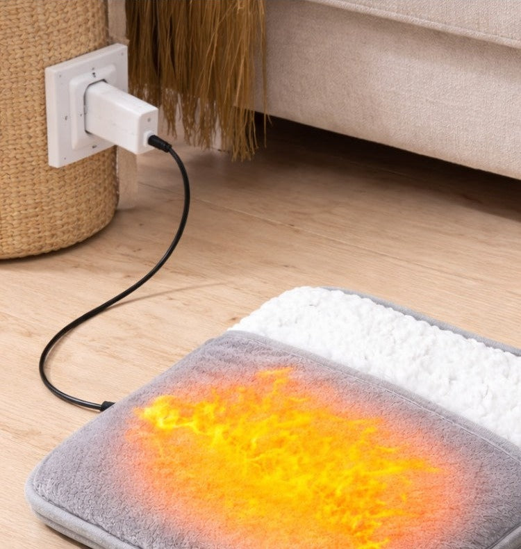 USB heated foot warmer in fleece with a teddy lining and cable - view 4