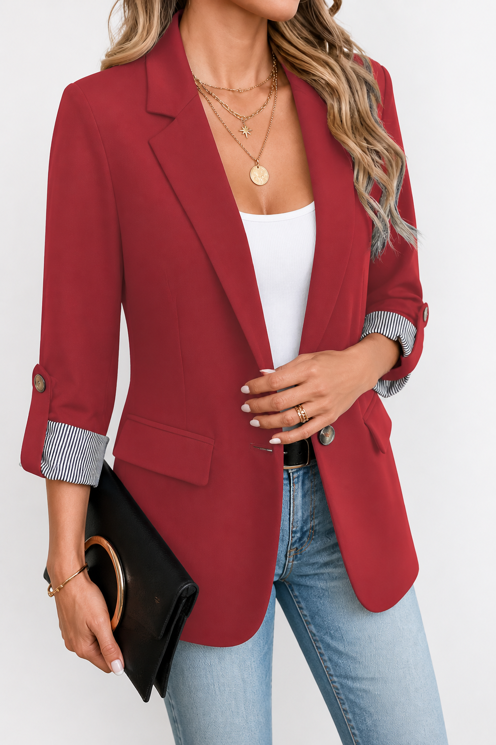 Women's tailored blazer in Red