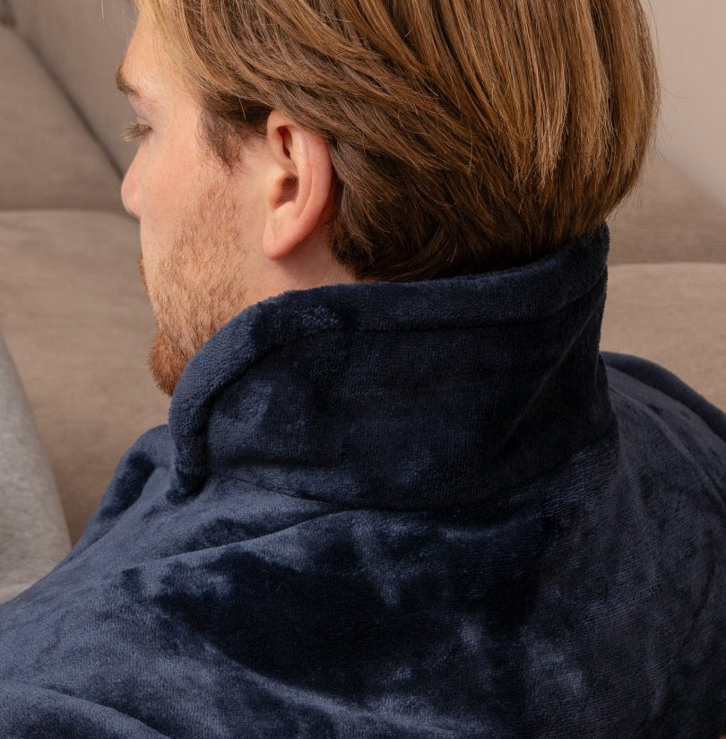 Weighted heating pad for the neck, shoulders and back with a collar and waist tie - view 6