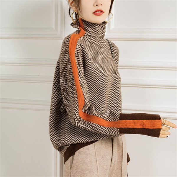 Women's Jumper - Striped Knit Style - view 1