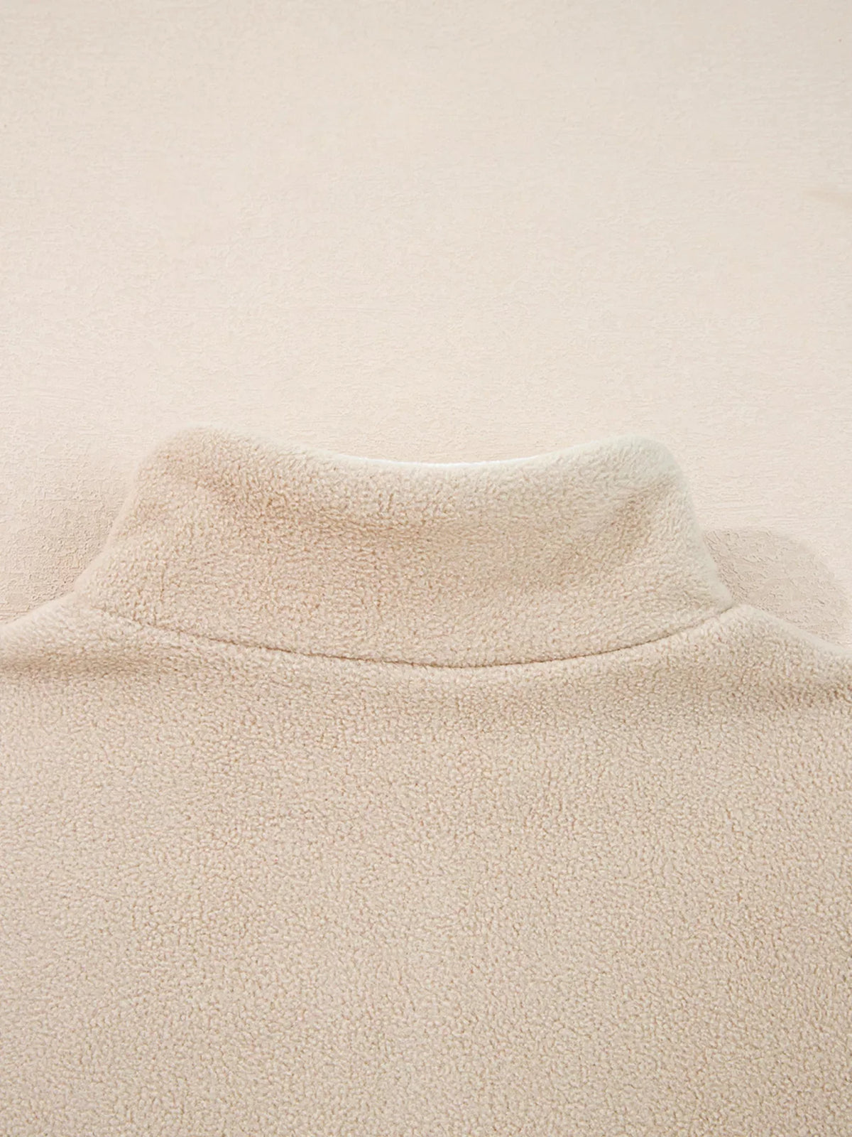 Women's fleece half zip jumper - detail