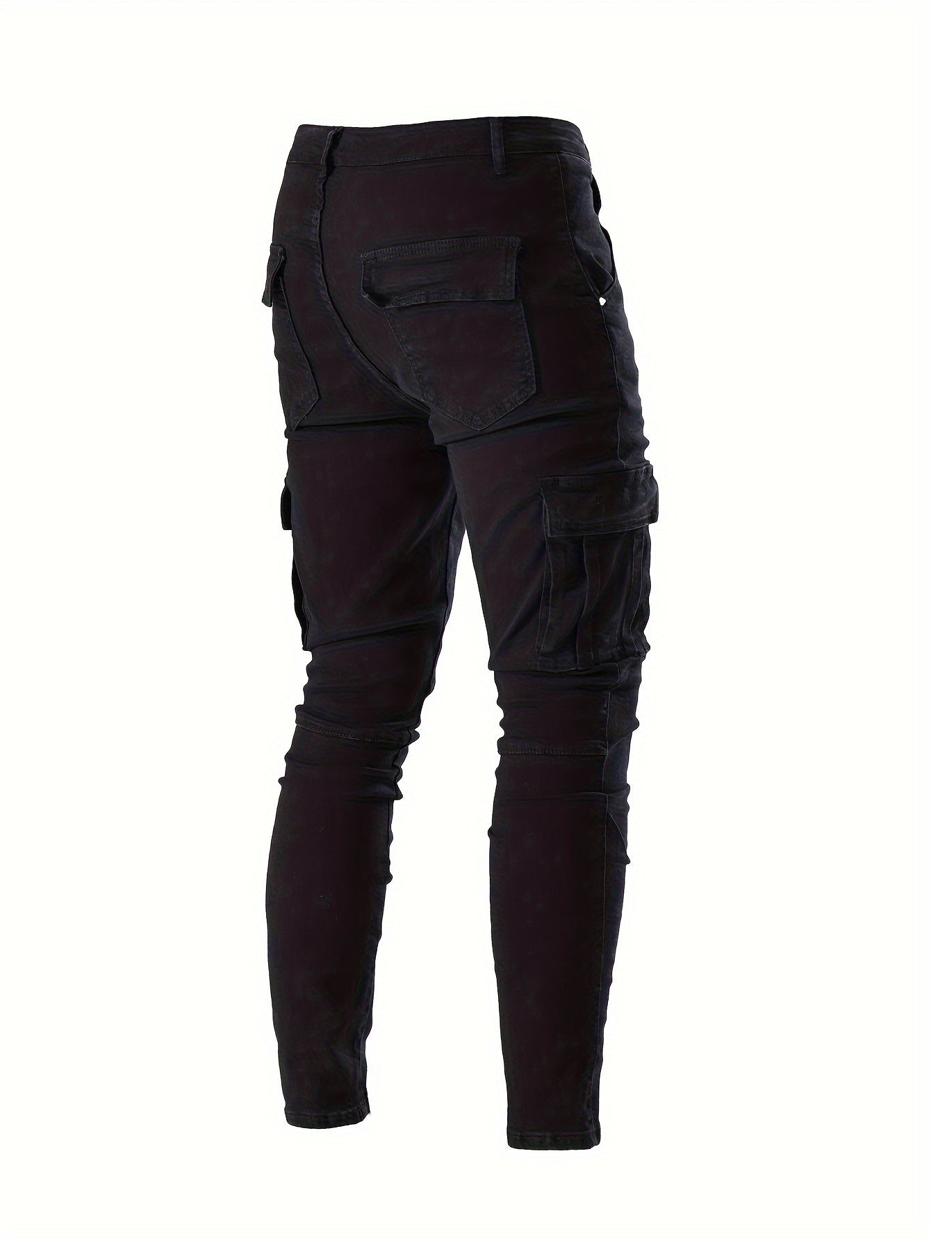 Men's Stretch Cargo Denim Jeans - detail view | SAINT DOR