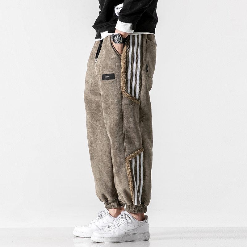 Men's Fleece-Lined Joggers - detail view | SAINT DOR