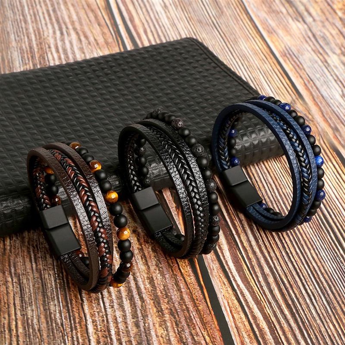 Bracelet - Layered Leather Set - view 4