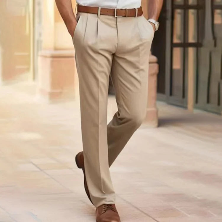Men's Classic Stretch Trousers - front view | SAINT DOR