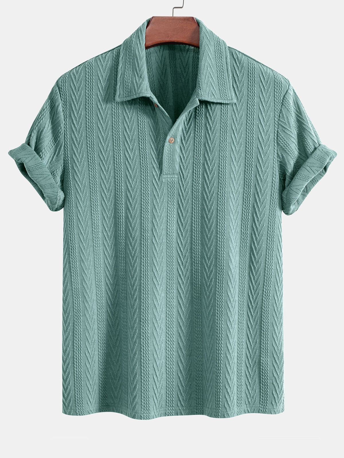Men's polo shirt in earth tones - SAINT DOR - view 8