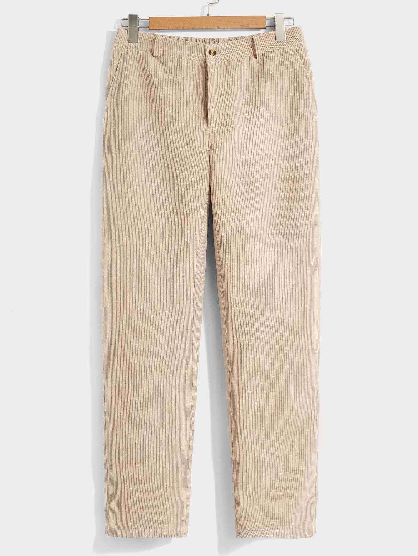 Men's Slim Fit Corduroy Trousers - product view | SAINT DOR