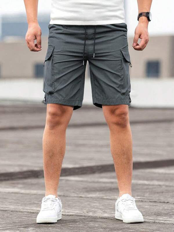 Men's Cargo Shorts – Slim Fit & Breathable – Modern Design for Leisure - back view