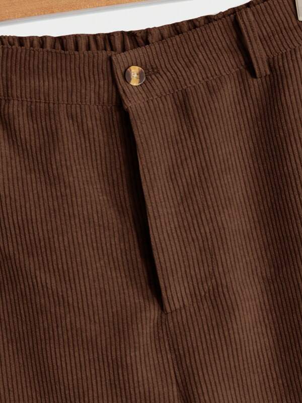 Men's Slim Fit Corduroy Trousers - lifestyle view | SAINT DOR