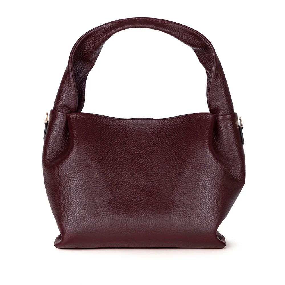 Women's Leather Bag in Burgundy