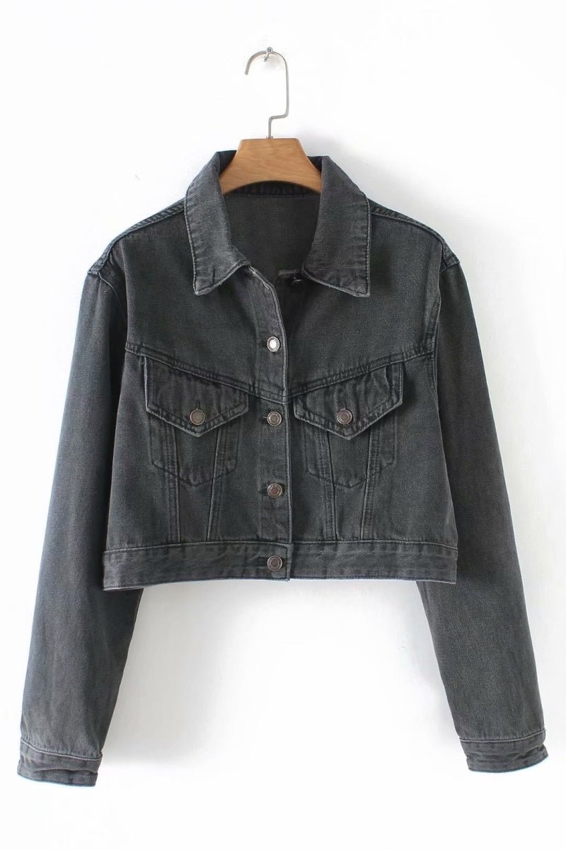 Women's Denim Jacket in Grey