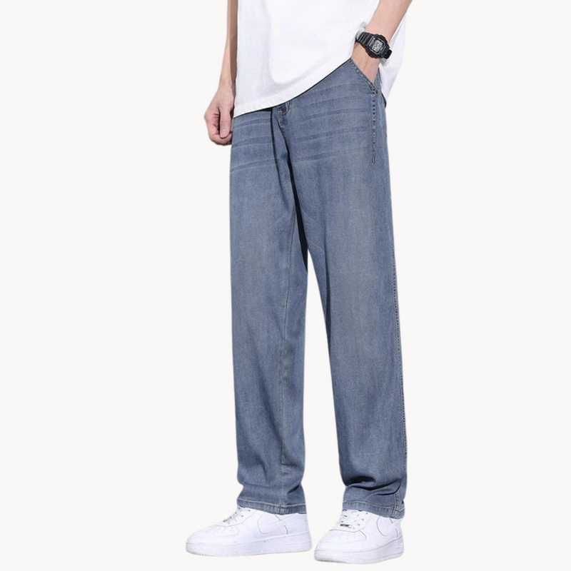 Men's Lightweight Denim Jeans - side view | SAINT DOR