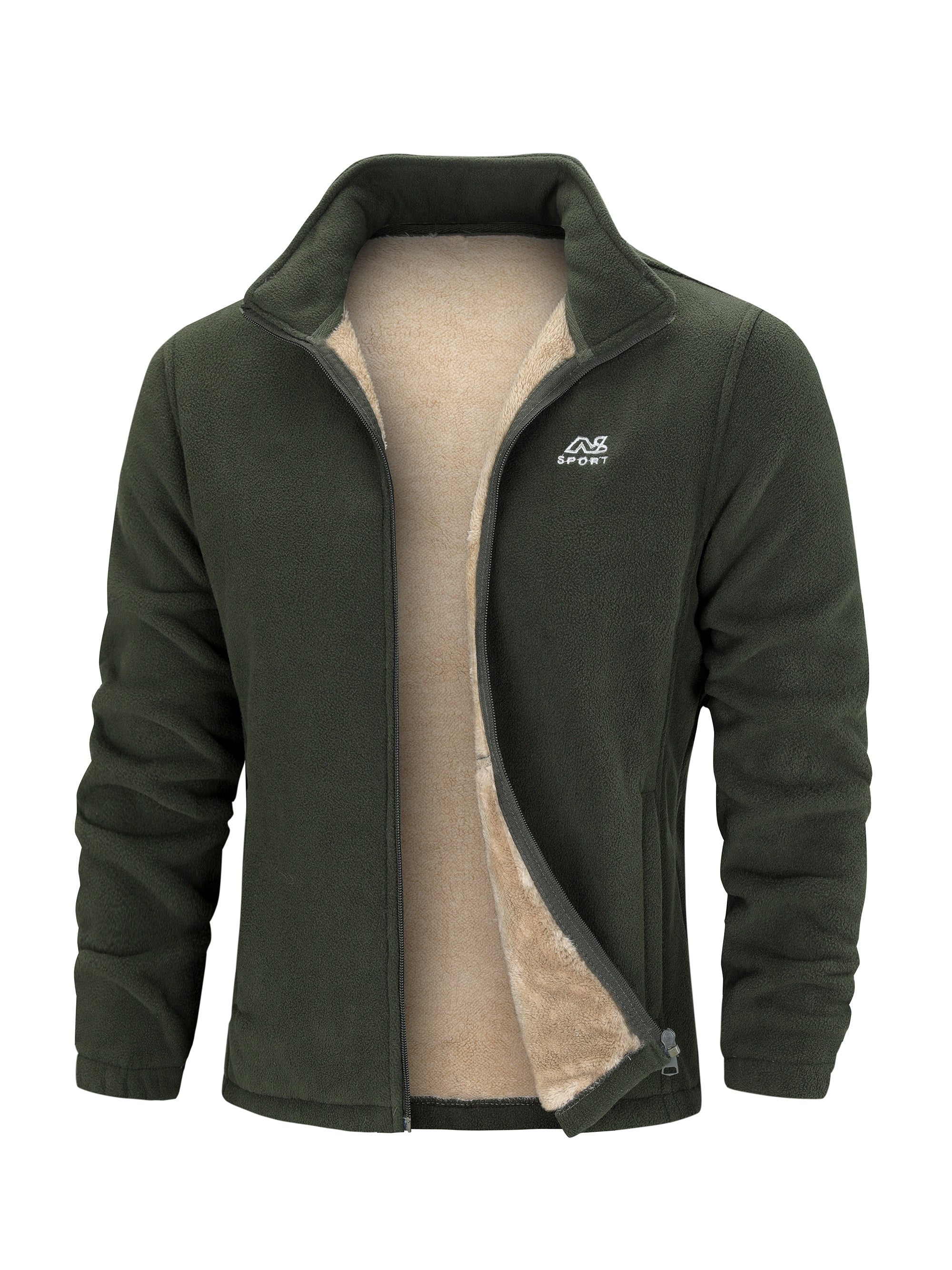 Men's Warm Winter Jackett with Fleece Lining - front view