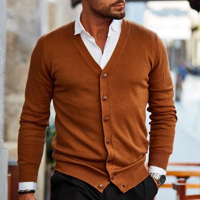 Men's Top - Vest Men Classic in Donkerrood