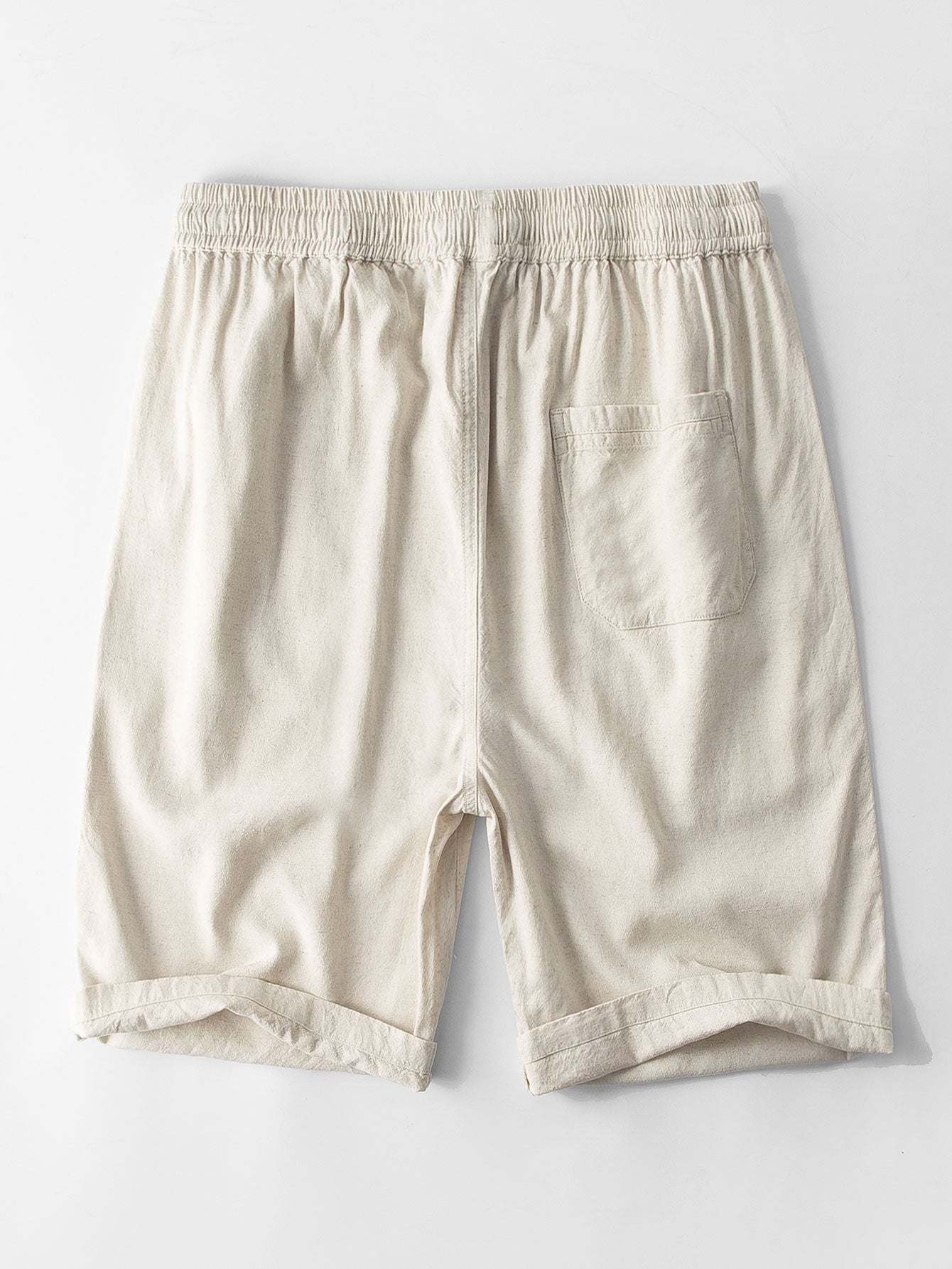 Men's Summer Two-Piece Set - Short-Sleeve Shirt & Shorts — back view