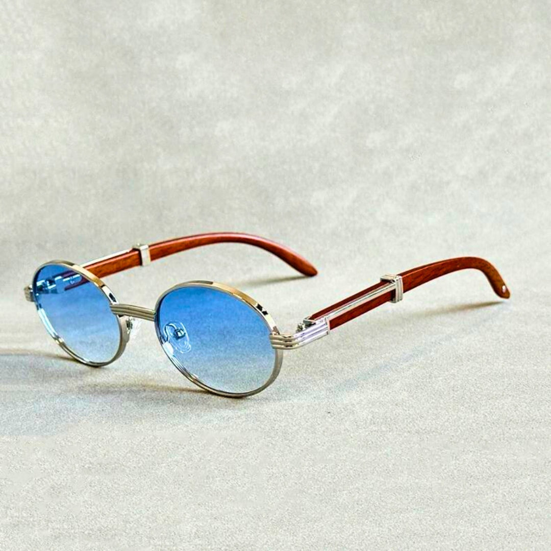 Women's LuxeGaze Vintage Oval Sunglasses – detail view
