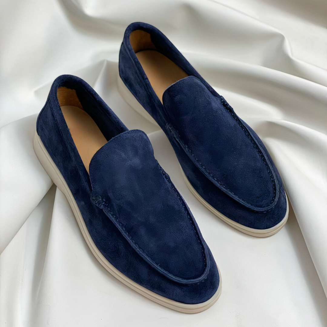 Men's Loafers - Vintage Leather Loafers in Beige
