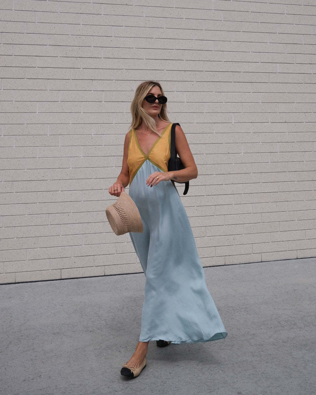 Women's Satin Dress – Contrast Detail Elegant Everyday – alternative view