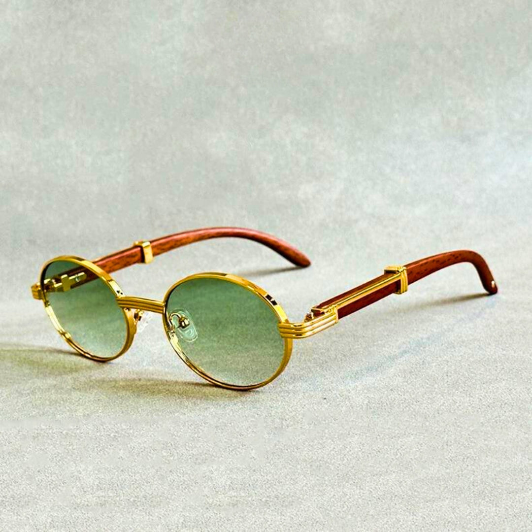 Women's LuxeGaze Vintage Oval Sunglasses – front view