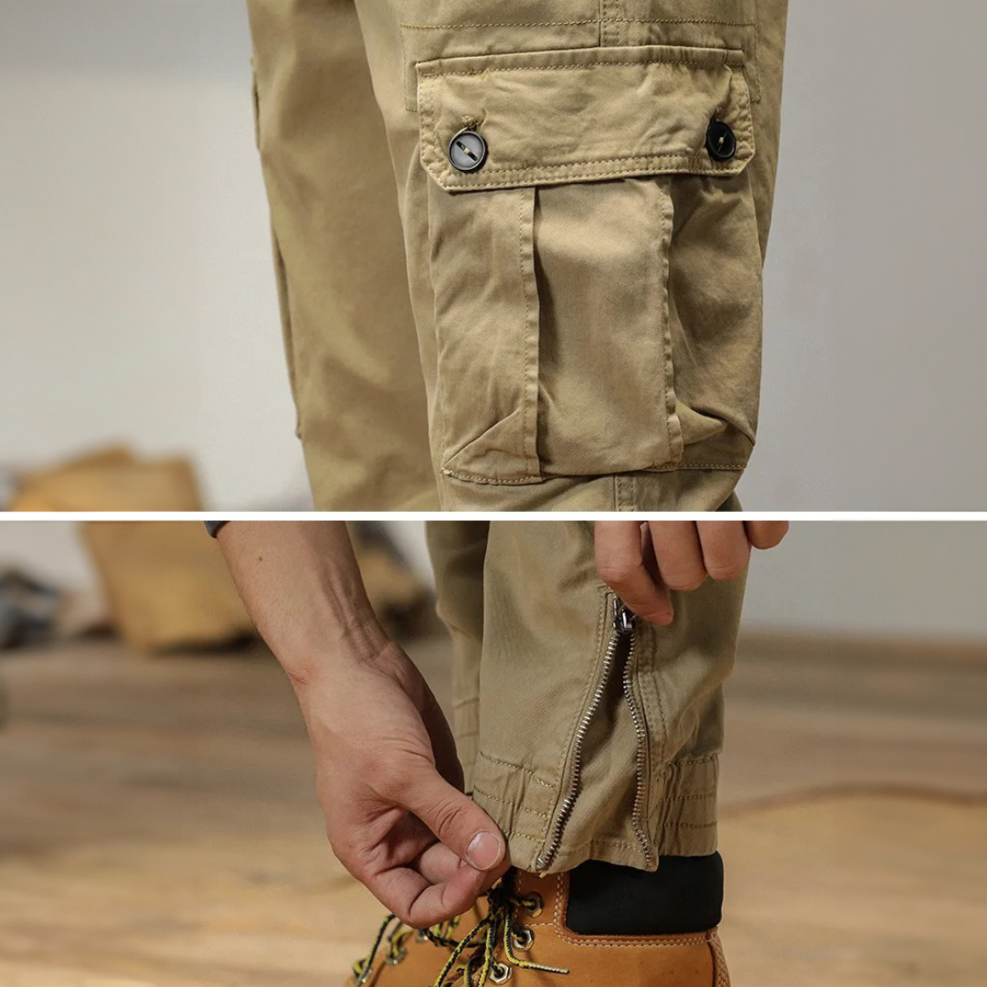 Men's Slim Fit Waterproof Cargo Trousers - lifestyle view | SAINT DOR
