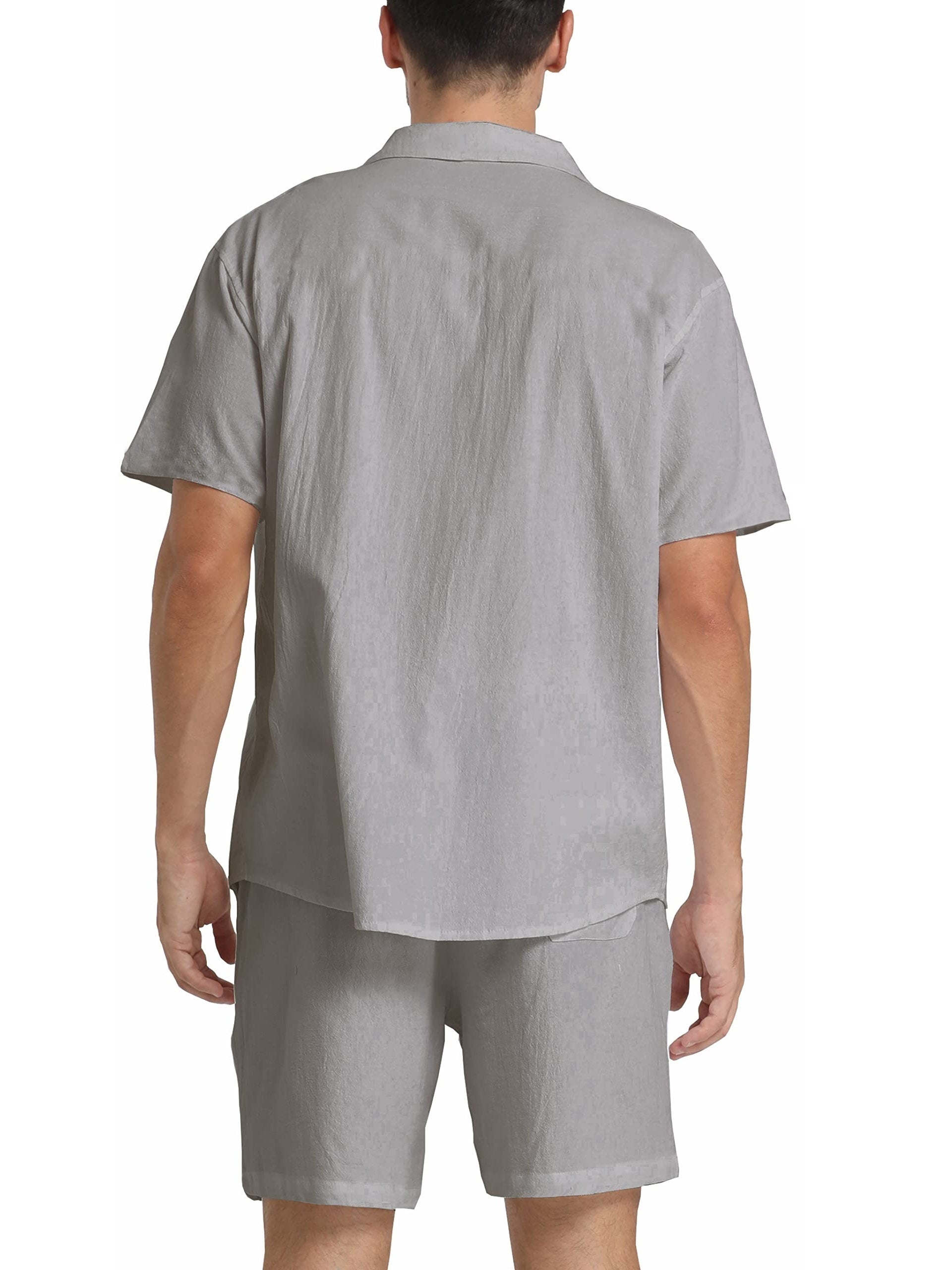 Men's Premium Linen Co-Ord Set - Breathable Summer Two-Piece — close-up