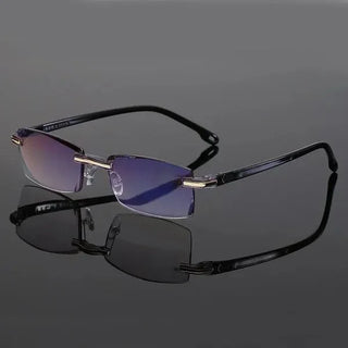 Flexible TR90 reading glasses in black, front view