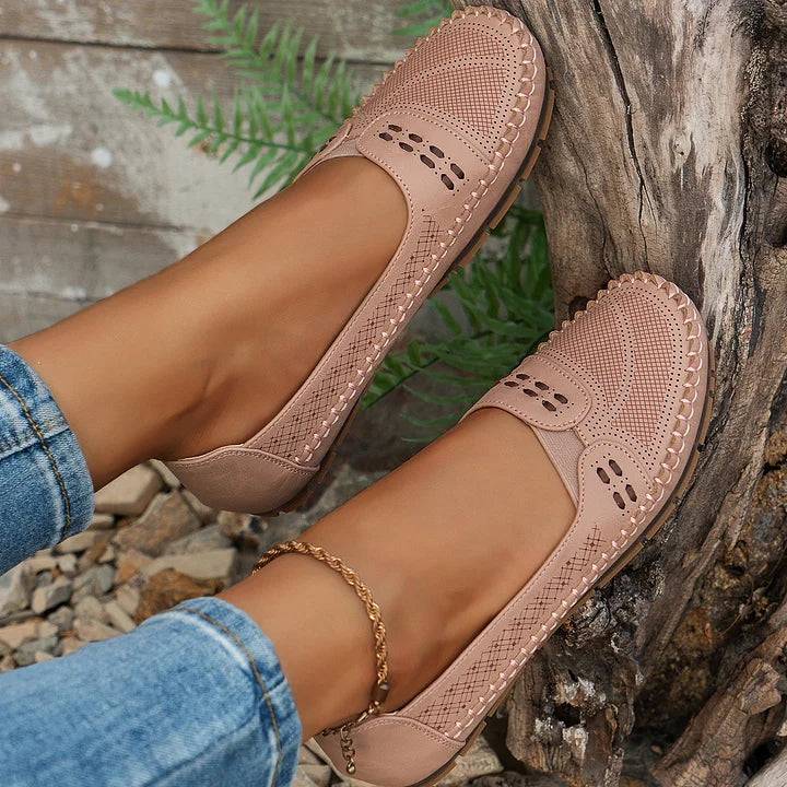 Women's Shoes - Stylish Orthopedic Shoes in Beige